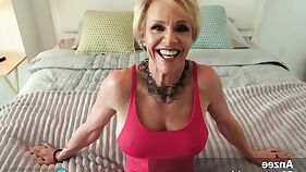 56yo mature hot cougar fucking young stud